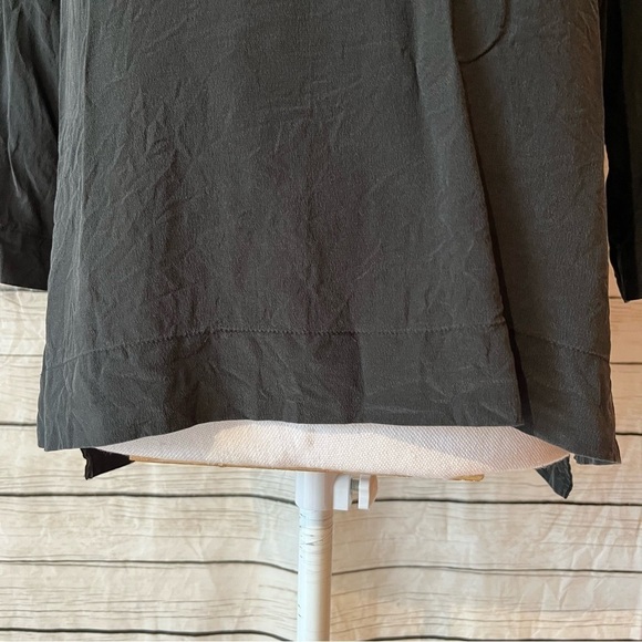 Madewell Silk Retrospect Top In True Black Size Small - Picture 11 of 11